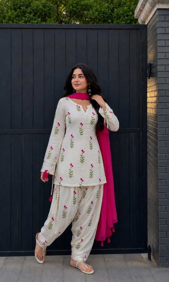 Fuchsia Bloom Shalwar Kameez Set